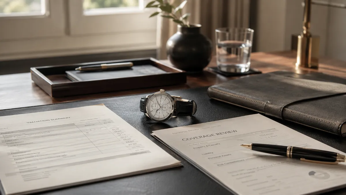 Beratungsgespräch zur Einordnung von Kosten und Absicherung einer hochwertigen Uhr